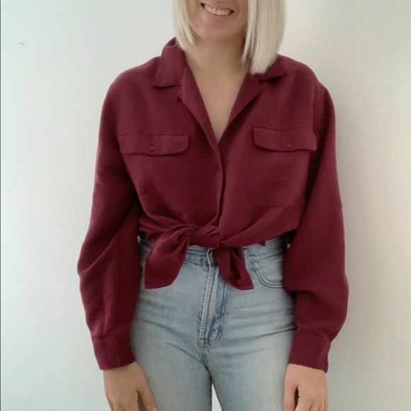 Vintage Tops - Vintage soft long-sleeved button down shirt